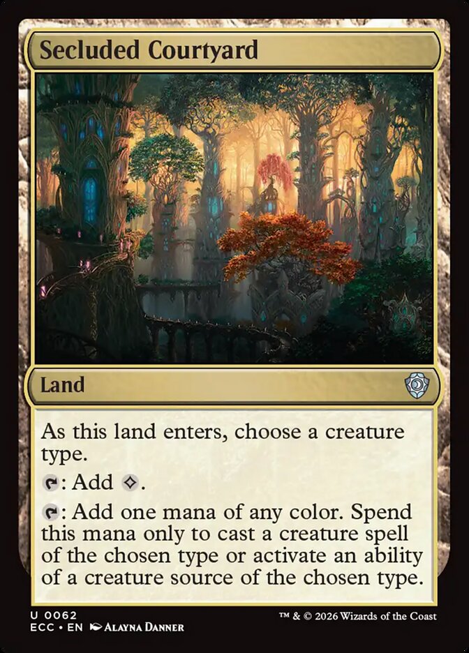 Secluded Courtyard 62 Commander: Lorwyn Eclipsed Magic: The Gathering NM