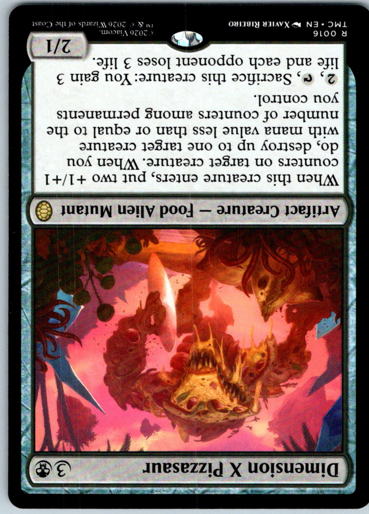 Dimension X Pizzasaur Commander: Ninja Turtles Magic: The Gathering NM