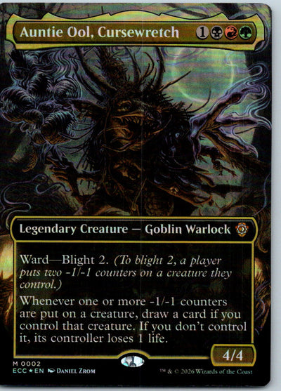 Auntie Ool, Cursewretch (Borderless) Commander: Lorwyn Magic: The Gathering NM
