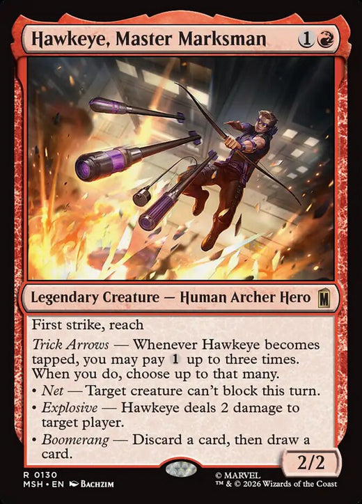 Hawkeye, Master Marksman 130 Rare Marvel Super Heroes Magic: The Gathering NM