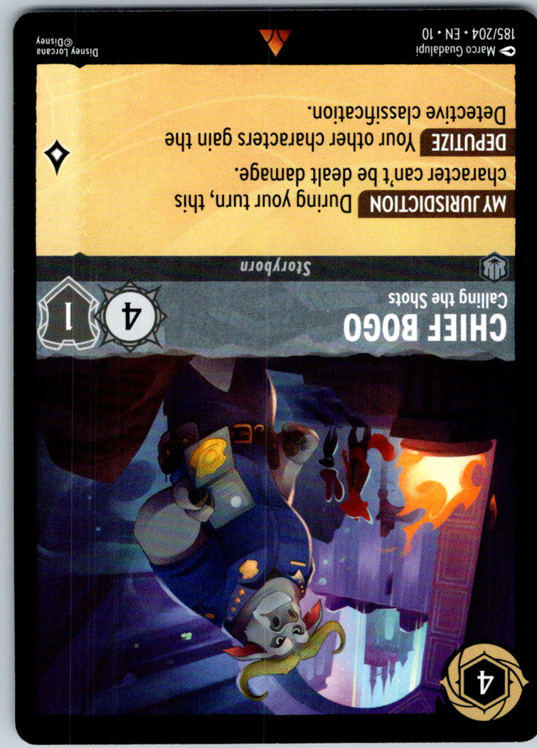 Chief Bogo - Calling the Shots 185/204 Rare Whispers in the Well Lorcana NM