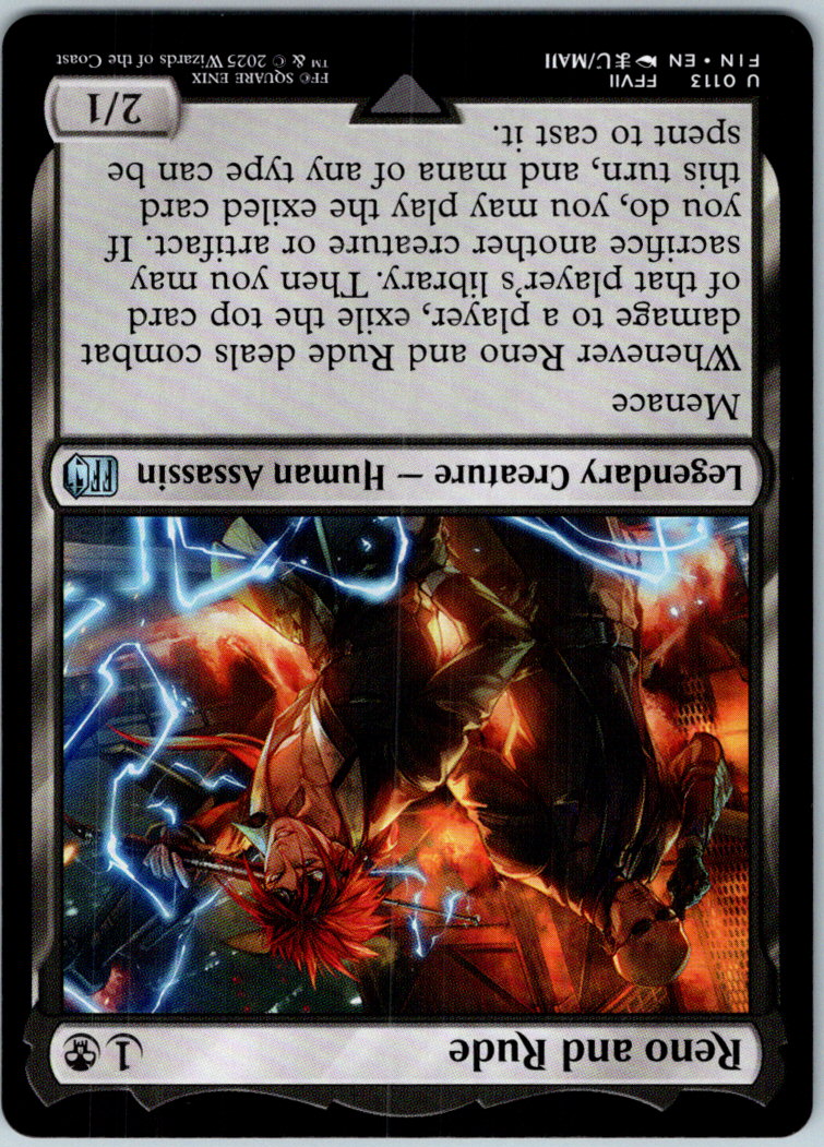 Reno and Rude 113 Uncommon FINAL FANTASY Magic: The Gathering Near Mint