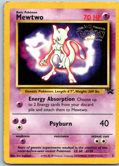 Mewtwo 3 Promo Wizards Black Star Promos Pokemon Near Mint