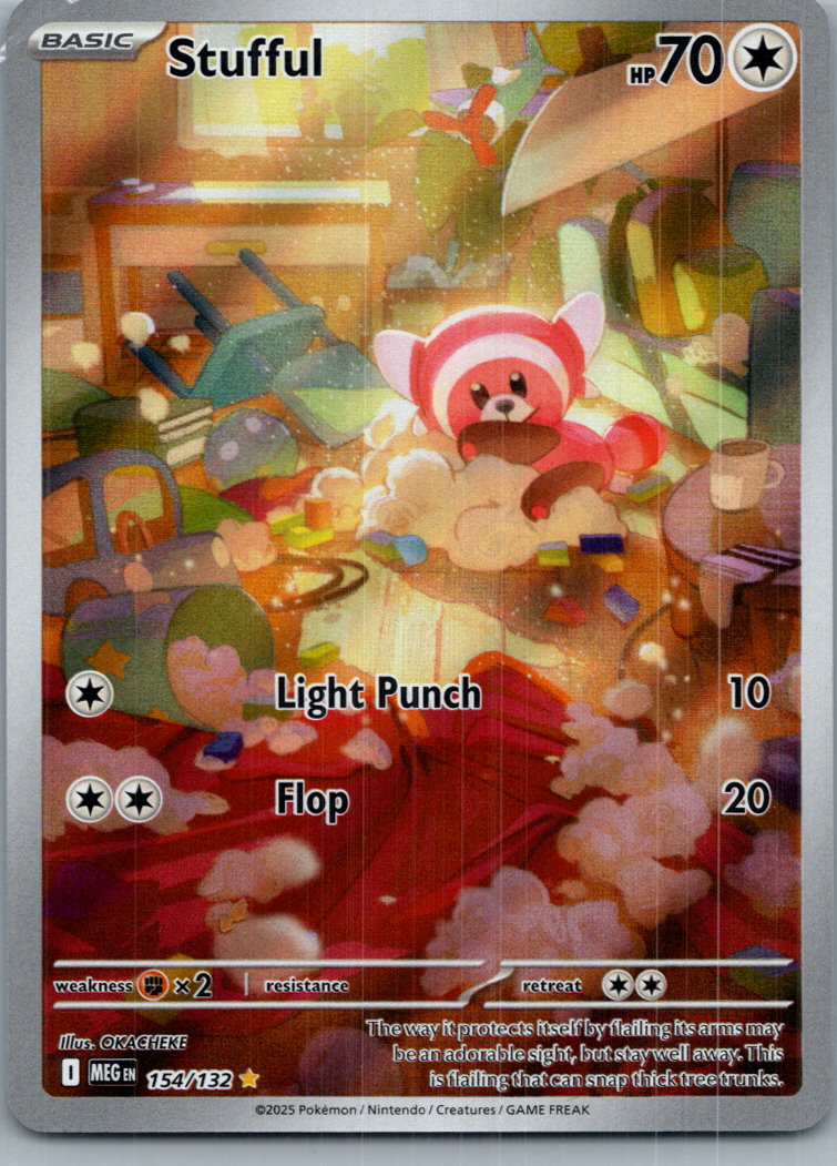 Stufful 154/132 Illustration Rare Mega Evolution Pokemon Near Mint