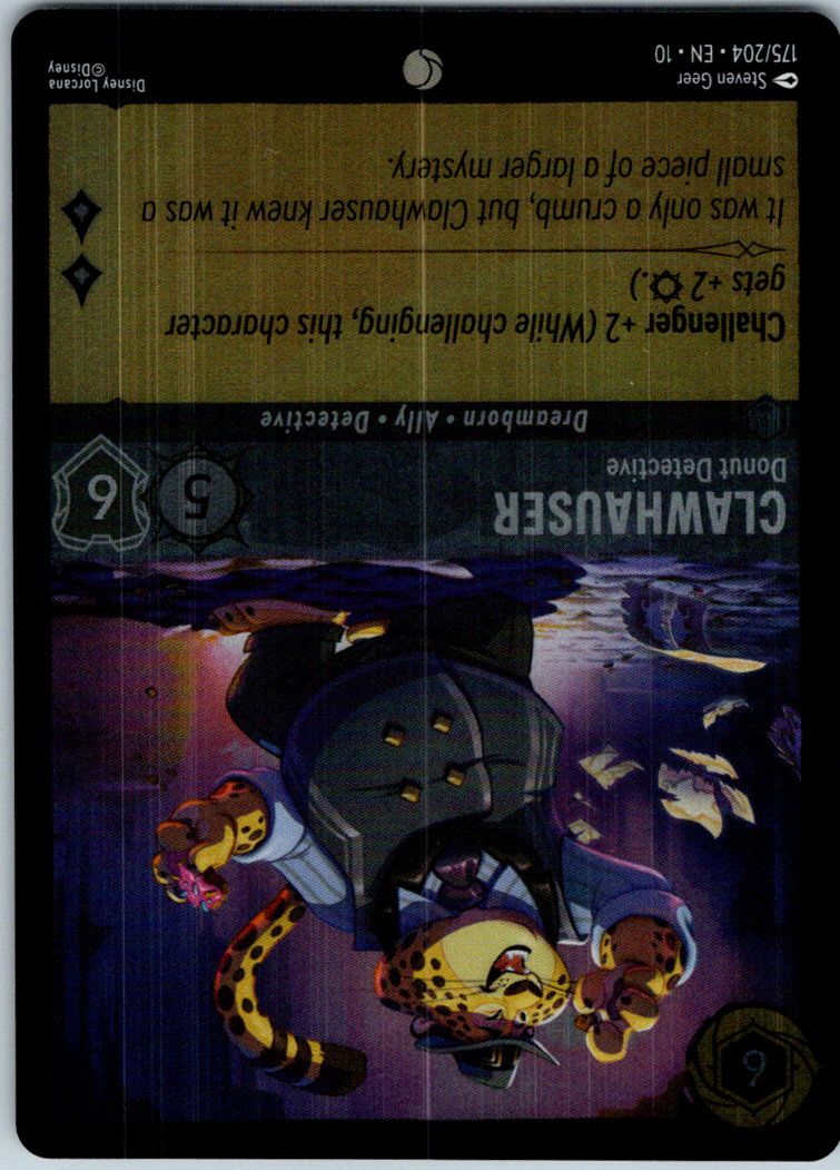 Clawhauser - Donut Detective 175/204 Whispers in the Well Lorcana Cold Foil NM