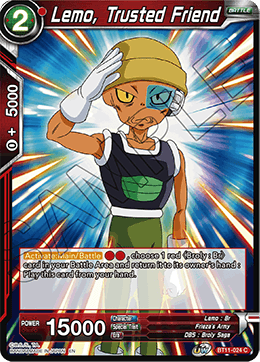 Lemo, Trusted Friend BT11-024 Common Vermilion Bloodline Dragon Ball Super NM