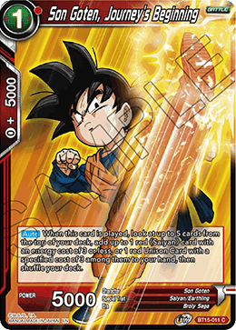 Son Goten, Journey's Beginning BT15-011 Saiyan Showdown Dragon Ball Super NM