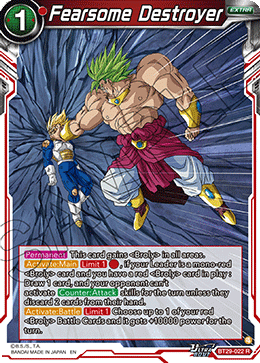 Fearsome Destroyer BT29-022 Rare Fearsome Rivals Dragon Ball Super NM