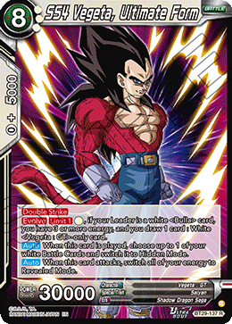 SS4 Vegeta, Ultimate Form BT29-137 Rare Fearsome Rivals Dragon Ball Super NM