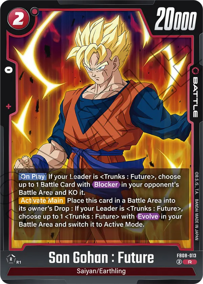 Son Gohan : Future FB08-013 R Saiyan's Pride Dragon Ball Super Near Mint