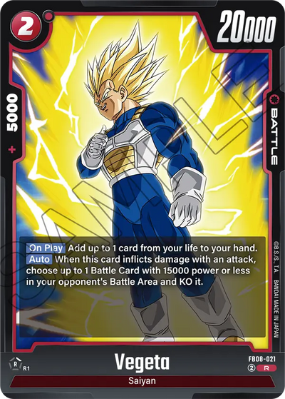 Vegeta FB08-021 R Saiyan's Pride Dragon Ball Super Near Mint