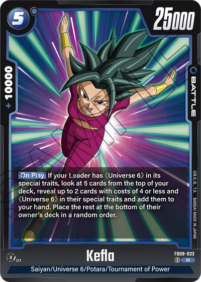 Kefla FB08-033 R Saiyan's Pride Dragon Ball Super Near Mint