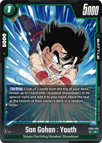 Son Gohan : Youth FB08-056 R Saiyan's Pride Dragon Ball Super Near Mint