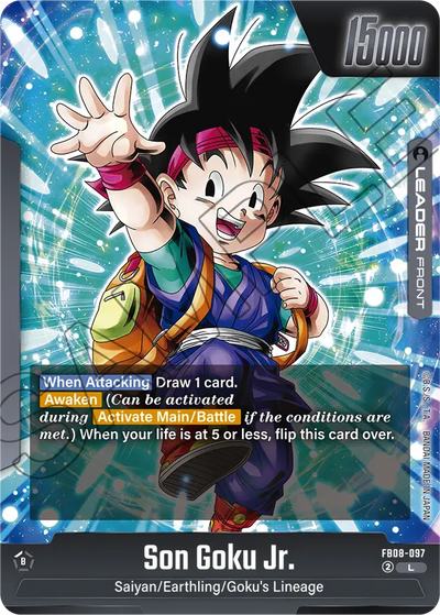 Son Goku Jr. FB08-097 L Saiyan's Pride - publisher card image (Bandai)