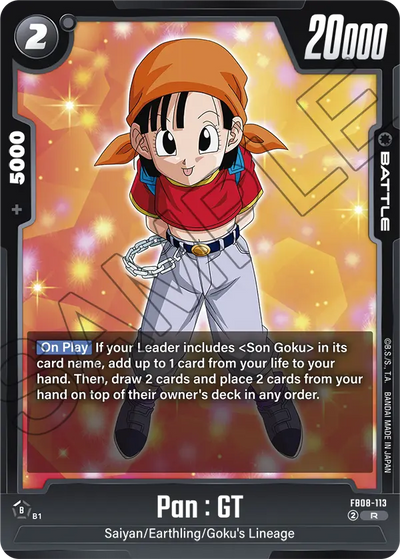 Pan : GT FB08-113 R Saiyan's Pride Dragon Ball Super Near Mint