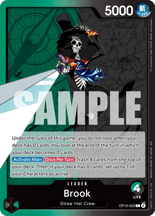 Brook OP15-022 Leader Adventure on Kami's Island One Piece Near Mint