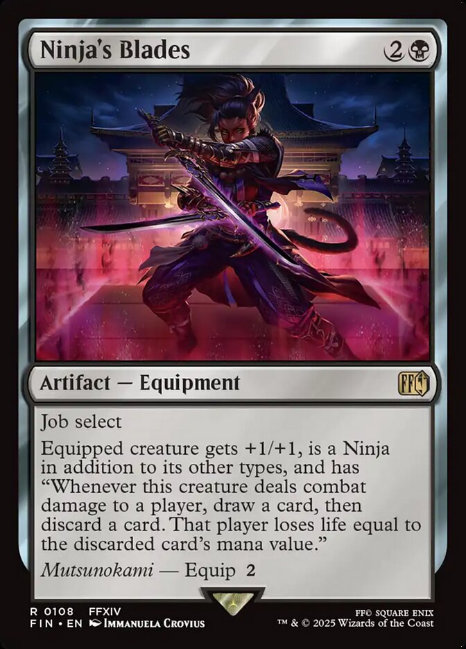 Ninja's Blades 108 Rare Final Fantasy Magic: The Gathering Near Mint