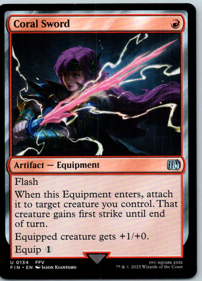 Coral Sword 134 Uncommon FINAL FANTASY Magic: The Gathering Near Mint