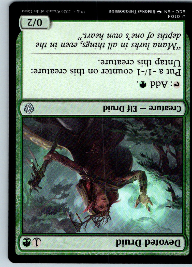 Devoted Druid 104 Uncommon Commander: Lorwyn Eclipsed Magic: The Gathering NM