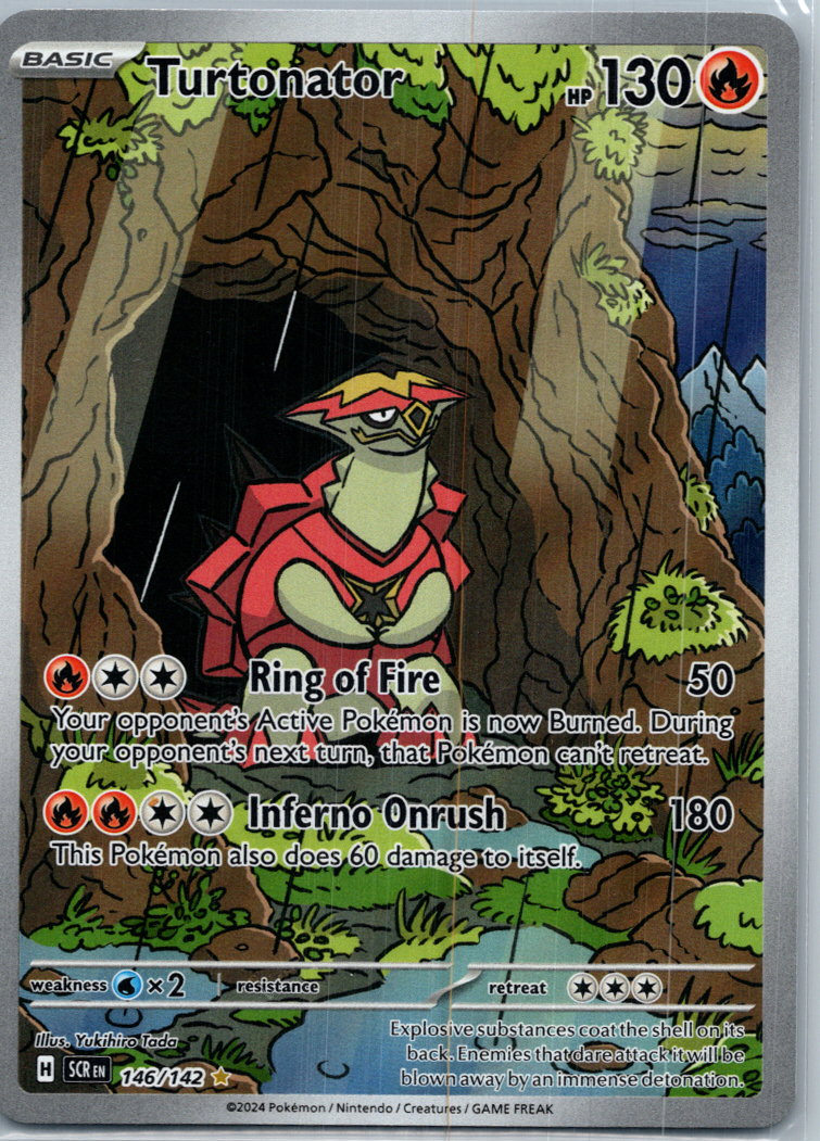 Turtonator 146/142 Illustration Rare Stellar Crown Pokemon Near Mint