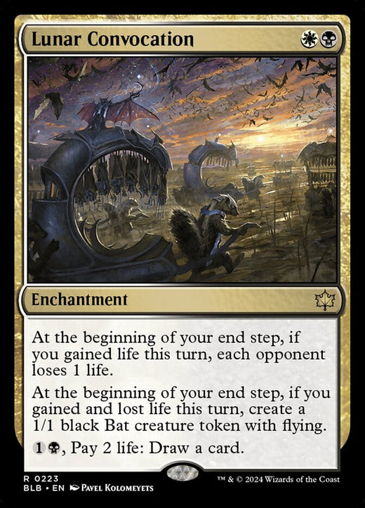 Lunar Convocation 223 Rare Bloomburrow Magic: The Gathering Near Mint