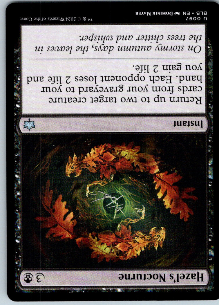 Hazel's Nocturne 97 Uncommon Bloomburrow Magic: The Gathering Near Mint
