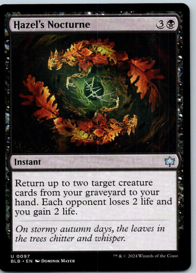 Hazel's Nocturne 97 Uncommon Bloomburrow Magic: The Gathering Near Mint