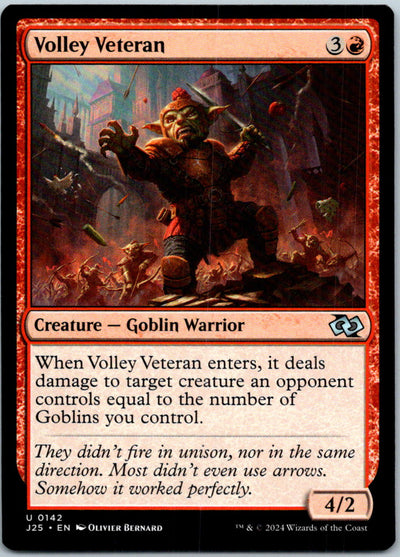 Volley Veteran 142 Uncommon Foundations Jumpstart Magic: The Gathering Near Mint