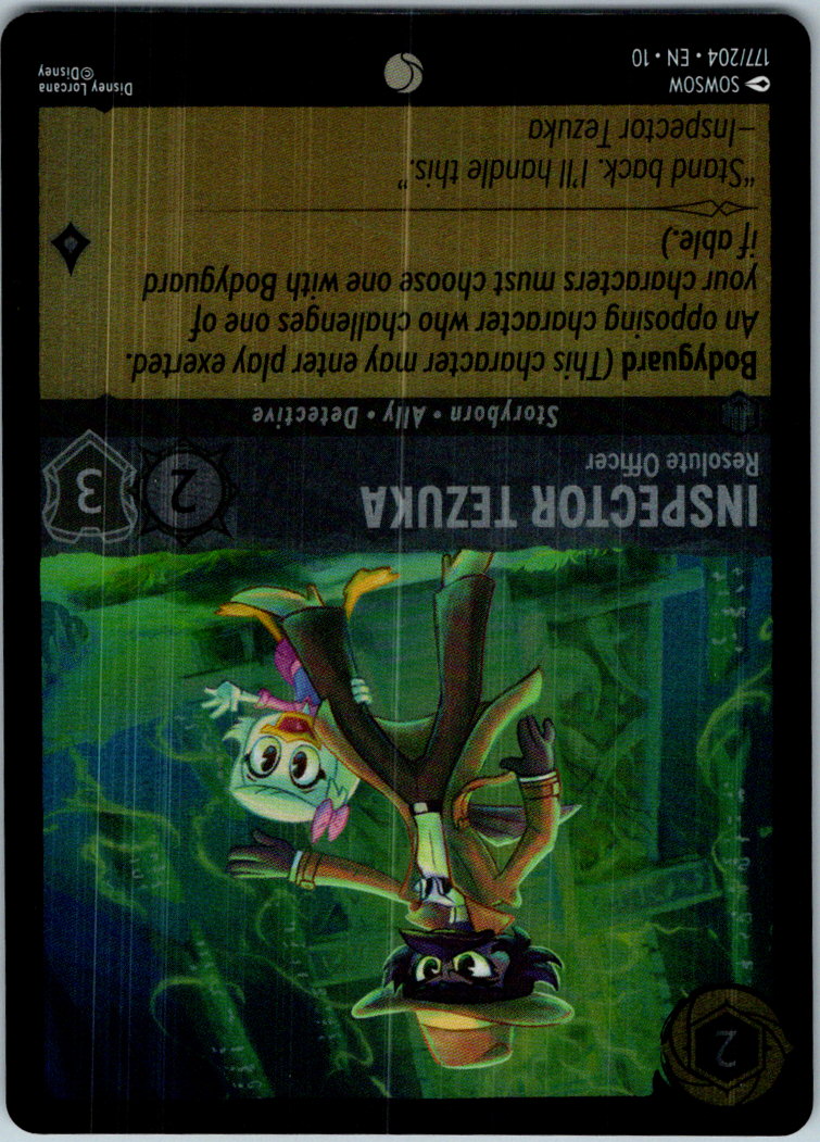 Inspector Tezuka - Resolute Officer 177/204 Whispers  Lorcana Cold Foil NM