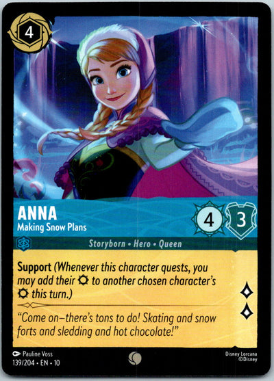 Anna - Making Snow Plans 139/204 Common Whispers in the Well Lorcana Near Mint