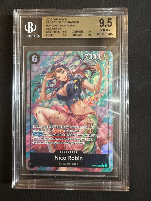 Nico Robin OP12-087 Alt Art Super Rare One Piece BGS 9.5 Gold