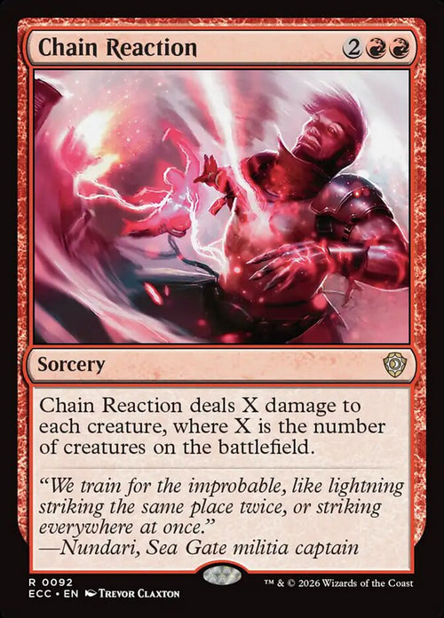 Chain Reaction 92 Rare Commander: Lorwyn Eclipsed Magic: The Gathering Near Mint