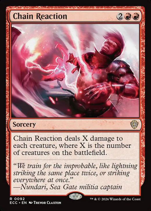 Chain Reaction 92 Rare Commander: Lorwyn Eclipsed Magic: The Gathering Near Mint
