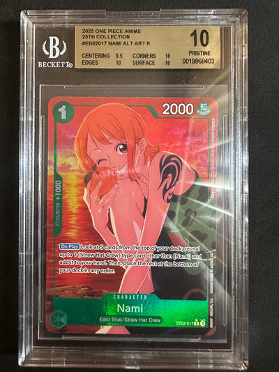 Nami Alt Art R EB02017 One Piece BGS 10 Gold