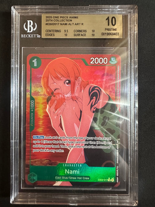 Nami Alt Art R EB02017 One Piece BGS 10 Gold
