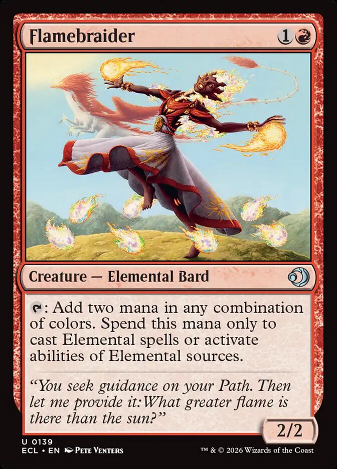 Flamebraider 139 Uncommon Lorwyn Eclipsed Magic: The Gathering Near Mint