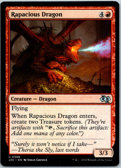 Rapacious Dragon 588 Uncommon Foundations Jumpstart Magic: The Gathering NM