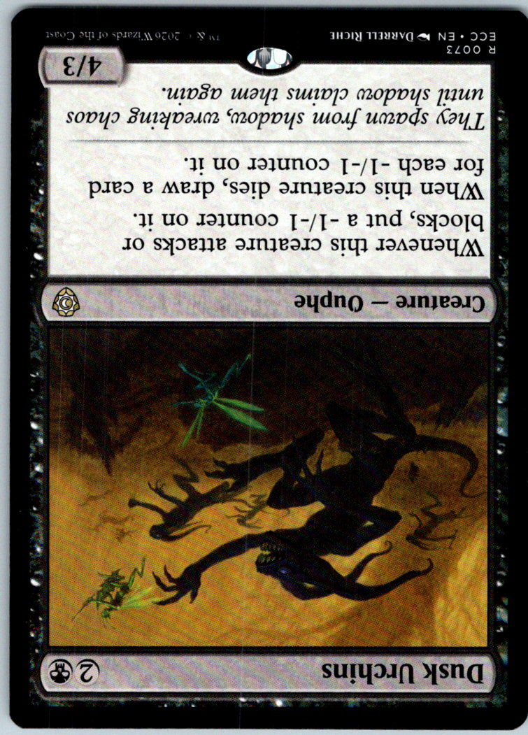 Dusk Urchins 73 Rare Commander: Lorwyn Eclipsed Magic: The Gathering Near Mint