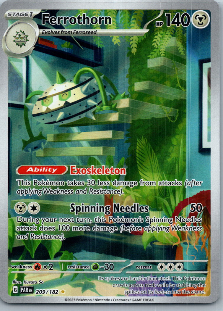 Ferrothorn 209/182 Illustration Rare Paradox Rift Pokemon Near Mint