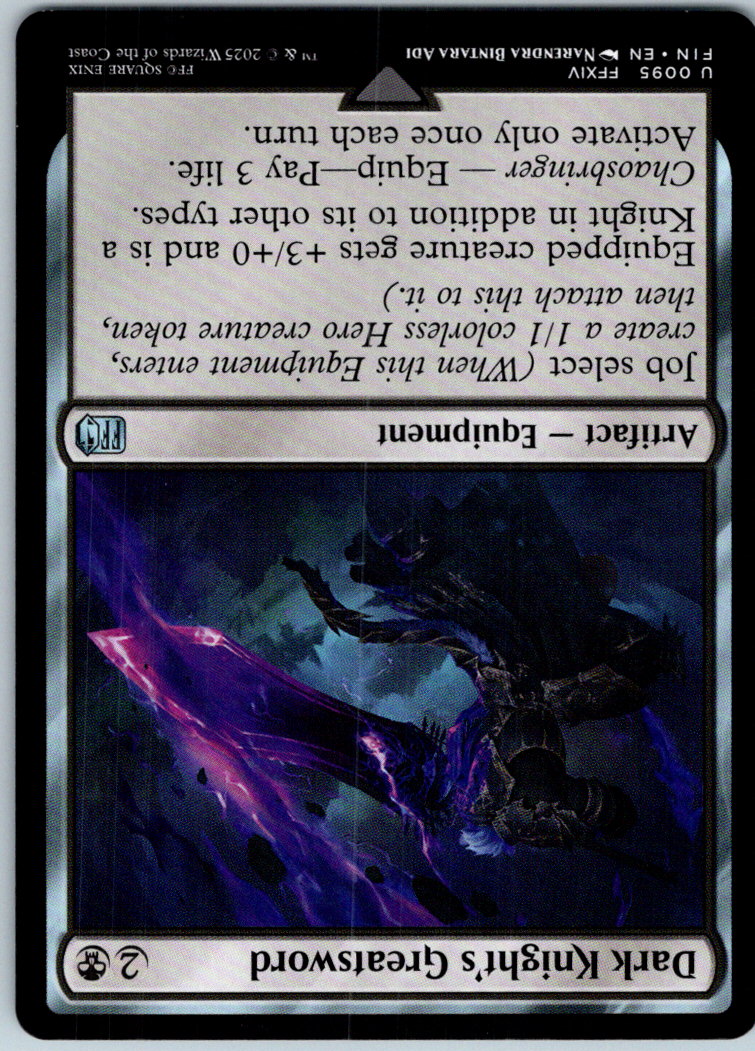 Dark Knight's Greatsword 95 Uncommon FINAL FANTASY Magic: The Gathering NM