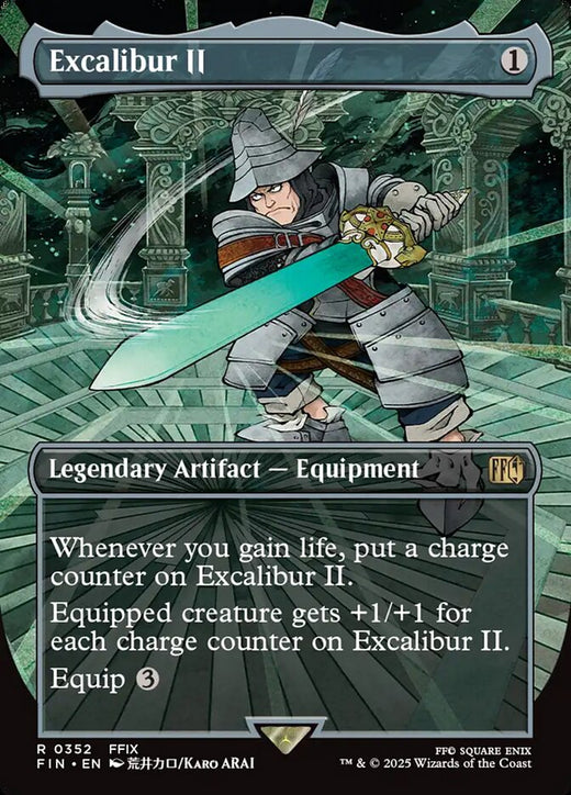 Excalibur II (Borderless) 352 Rare Final Fantasy Magic: The Gathering NM