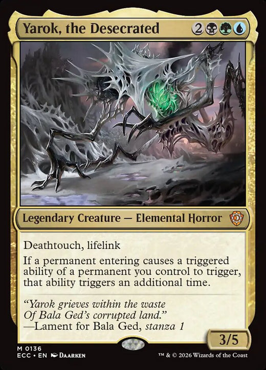 Yarok, the Desecrated 136 Commander: Lorwyn Eclipsed Magic: The Gathering NM