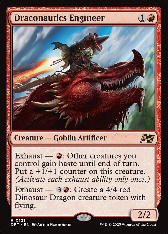 Draconautics Engineer 121 Rare Aetherdrift Magic: The Gathering Near Mint