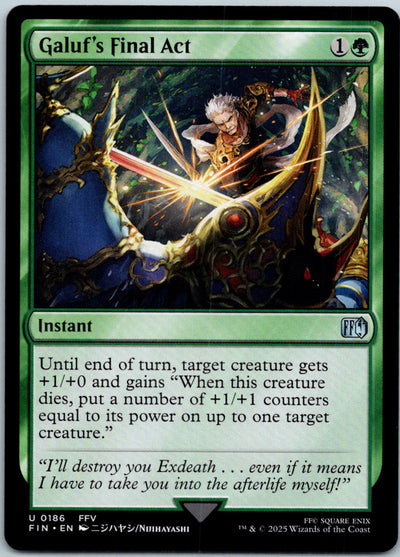 Galuf's Final Act 186 Uncommon FINAL FANTASY Magic: The Gathering Near Mint