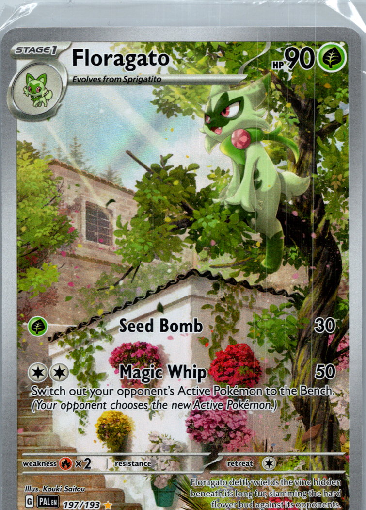 Floragato 197/193 Illustration Rare Paldea Evolved Pokemon Near Mint