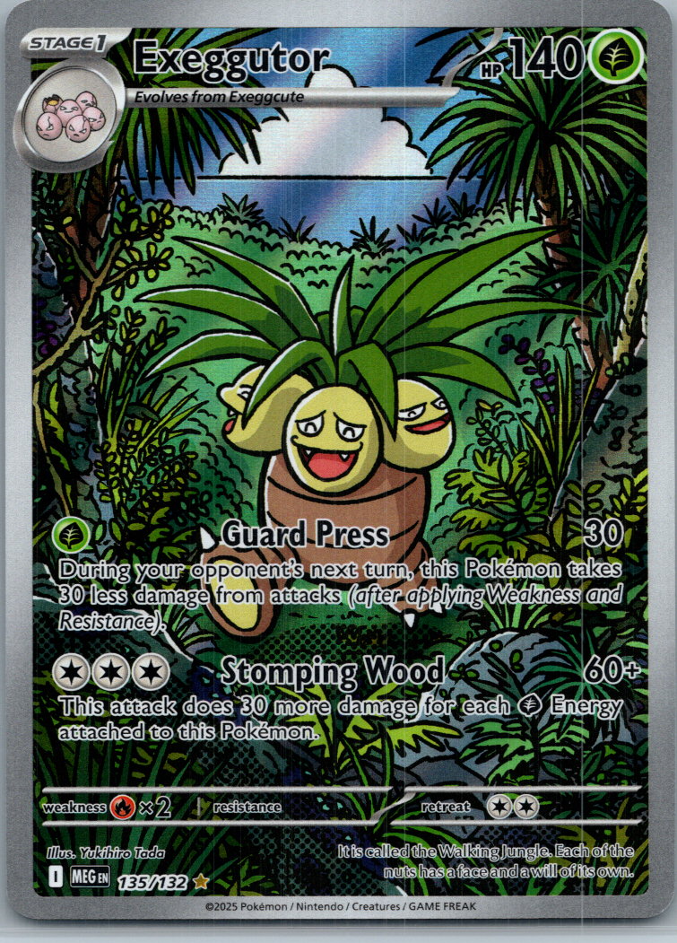 Exeggutor 135/132 Illustration Rare Mega Evolution Pokemon Near Mint