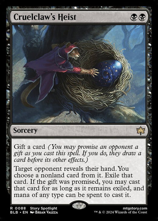 Cruelclaw's Heist 88 Rare Bloomburrow Magic: The Gathering Foil Near Mint