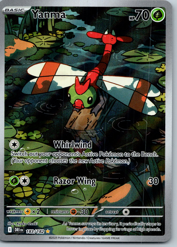 Yanma 183/182 Illustration Rare Destined Rivals Pokemon Near Mint