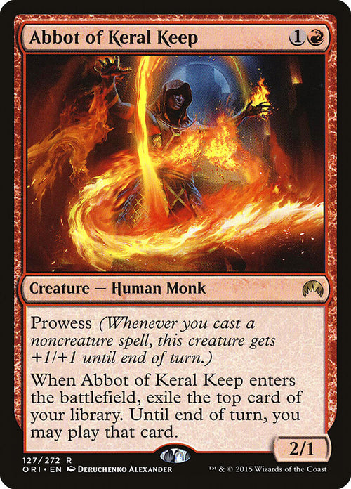 Abbot of Keral Keep 127 Rare Magic Origins Magic: The Gathering Near Mint