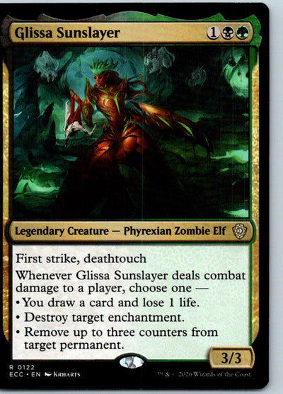 Glissa Sunslayer 122 Rare Commander: Lorwyn Eclipsed Magic: The Gathering NM